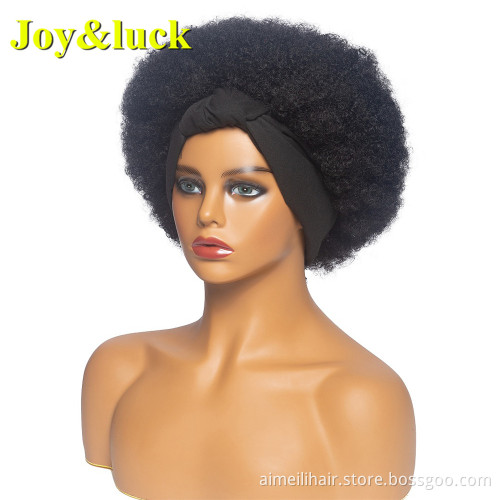 Scarf Wig Blue Hairband Wavy Ladies Hair Wholesale Natural Body Waves Headband Wigs for Black Women Synthetic Hair Wigs